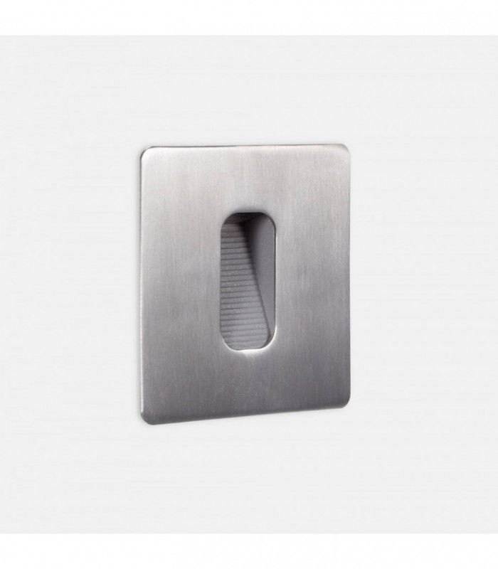 Outdoor LED Recessed Wall Light Stainless Steel Polished 9.5cm 162lm 3000K IP65