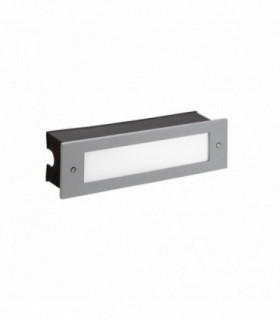 Outdoor LED Recessed Wall Light Grey 29.8cm 1140lm 3000K IP65