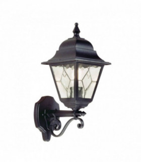 1 Light Outdoor Wall Lantern Light Black IP43, E27