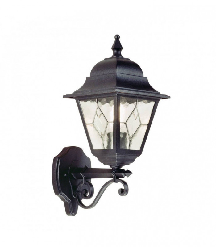 1 Light Outdoor Wall Lantern Light Black IP43, E27