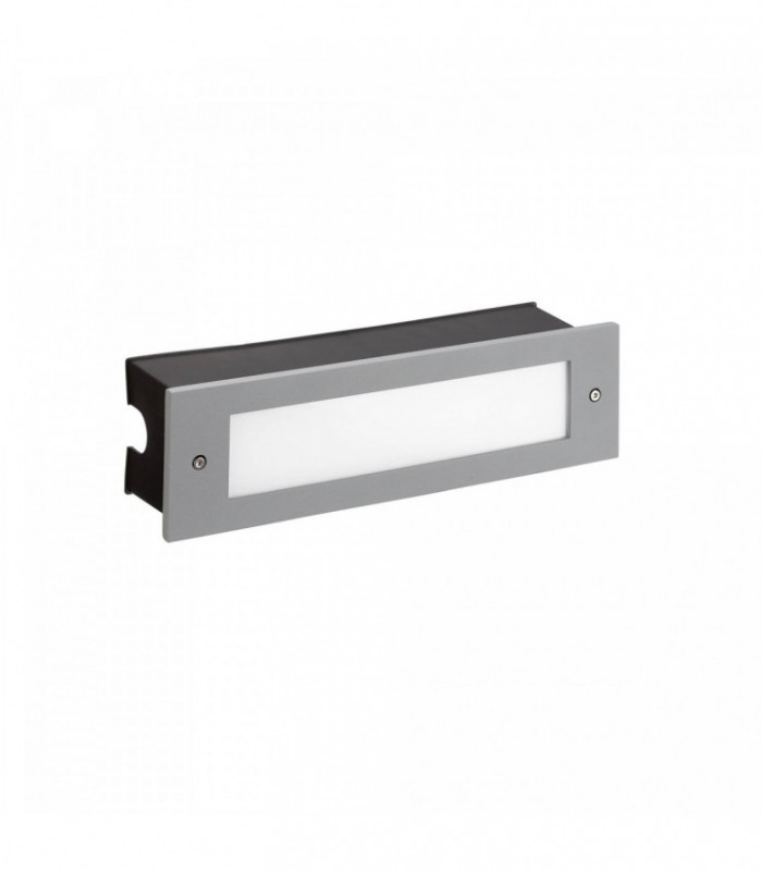 Outdoor LED Recessed Wall Light Grey 29.8cm 1215lm 4000K IP65