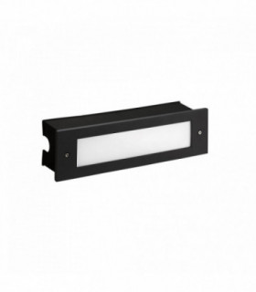Outdoor LED Recessed Wall Light Black 29.8cm 1140lm 3000K IP65