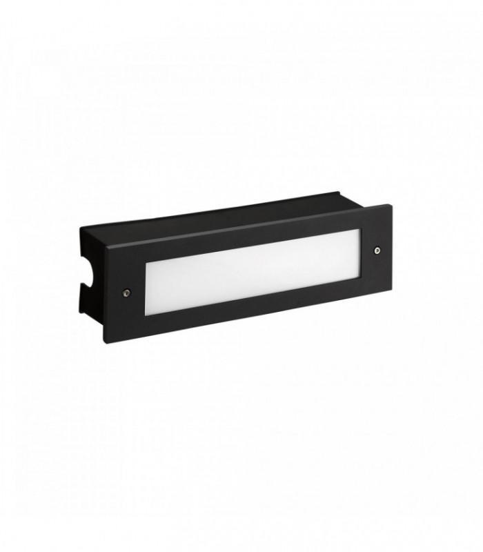 Outdoor LED Recessed Wall Light Black 29.8cm 1215lm 4000K IP65