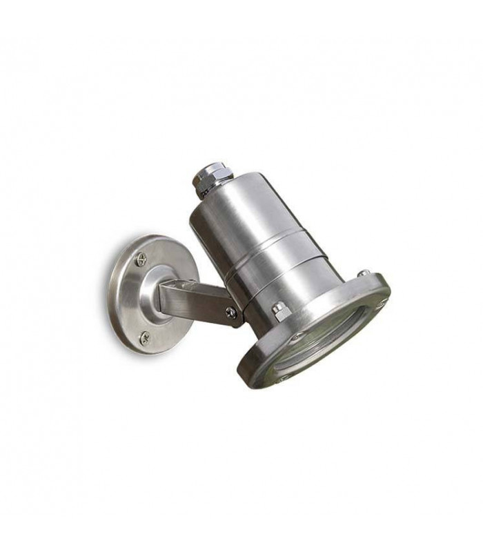Outdoor Single Spotlight Polished 1x Gu5.3 IP68 (1m)