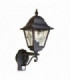 1 Light Outdoor Motion Sensor Lantern Light Black IP43, E27