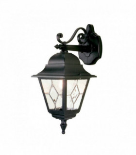 1 Light Outdoor Wall Lantern Light Black IP43, E27