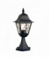 1 Light Outdoor Pedestal Lantern Black IP43, E27
