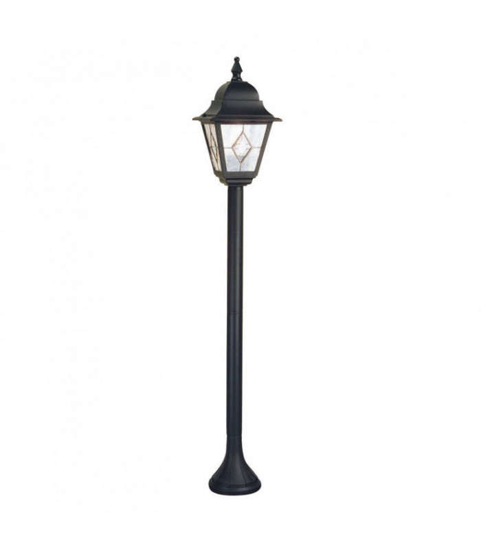 1 Light Outdoor Bollard Lantern Black IP43, E27