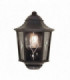 1 Light Outdoor Wall Half Lantern Light Black IP44, E27