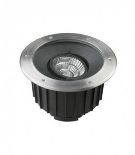 Outdoor LED Recessed Ground Uplight Stainless Steel Polished 1-10V Dimming 30cm 4075lm 4000K IP67