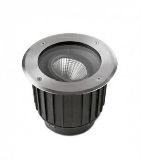 Outdoor LED Recessed Ground Uplight Stainless Steel Polished 22.3cm 2815lm 2700K IP67