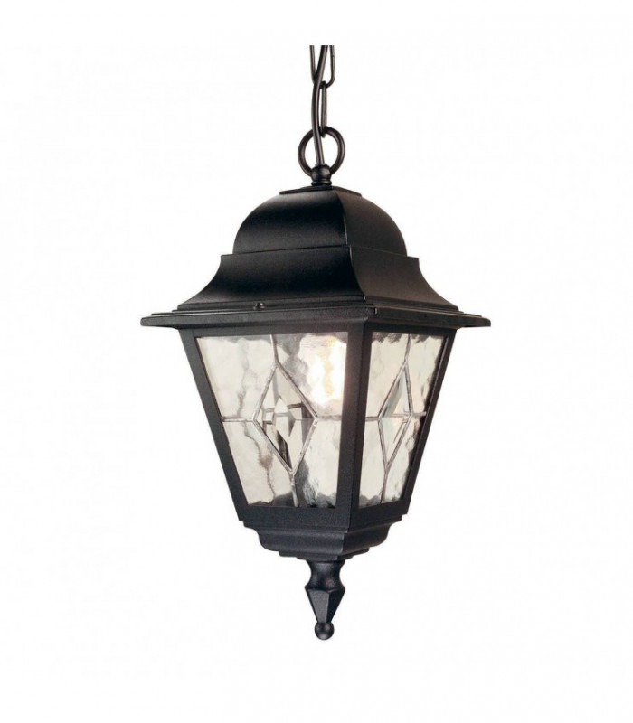 1 Light Outdoor Ceiling Chain Lantern Black IP43, E27