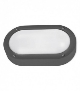 Outdoor LED Flush Wall Light Basic Urban Grey 22cm 810lm 3000K IP65