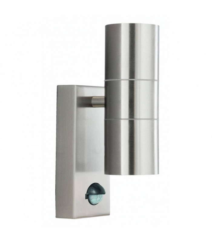 Dual Outdoor Up Down Wall 2 Light Cast Aluminium with Motion Sensor IP44, GU10