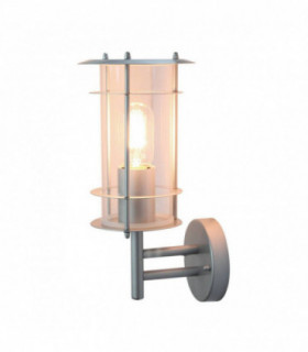 1 Light Outdoor Wall Lantern Light Silver IP44, E27