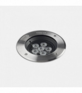 Outdoor LED Recessed Ground Uplight Stainless Steel Polished 12.5cm 785lm 61deg. 4000K IP67