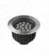 Outdoor LED Recessed Ground Uplight Steel Polished 1-10V Dimming 30cm 4230lm 29deg. 3000K IP67