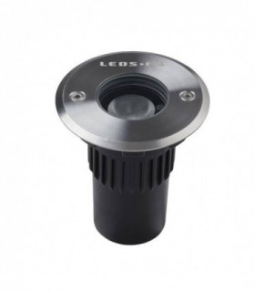 Outdoor LED Recessed Ground Uplight Stainless Steel Polished 8.5cm 240lm 10deg. 3000K IP67