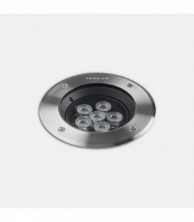 Outdoor LED Recessed Ground Uplight Stainless Steel Polished 8.5cm 240lm 29deg. 3000K IP67