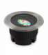 Outdoor LED Recessed Ground Uplight Stainless Steel Polished DMX Dimming 18.5cm 16deg. RGB IP67