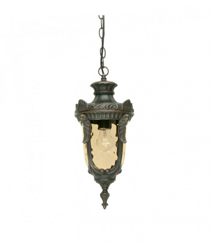 1 Light Medium Outdoor Ceiling Chain Lantern Old Bronze IP44, E27