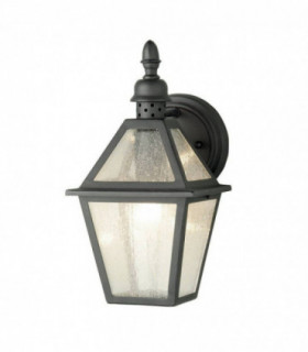 1 Light Outdoor Wall Lantern Light Black IP44, E27