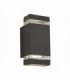2 Light Outdoor Up & Down Wall Light Grey IP44, GU10