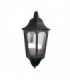 1 Light Outdoor Wall Half Lantern Light Black IP44, E27