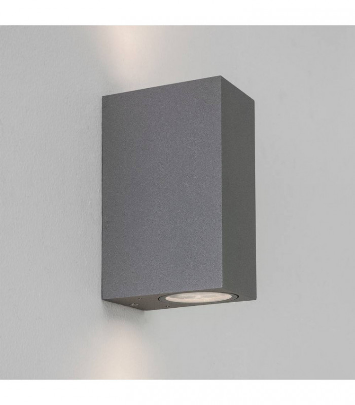 LED Outdoor Wall Light Textured Grey IP44, GU10