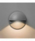 Outdoor LED Recessed Marker Wall Light Textured Grey IP65