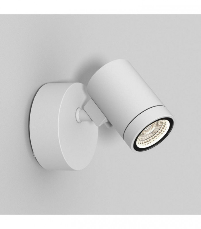 Single Spot LED Outdoor Spotlight Textured White IP65