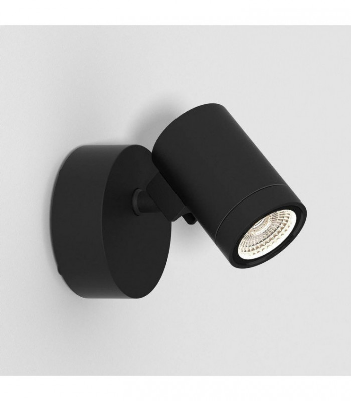 Single Spot LED Outdoor Spotlight Textured Black IP65