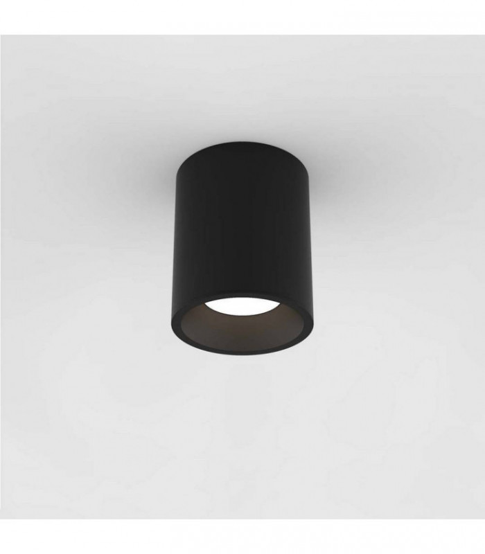 Outdoor Round Surface Mounted LED Downlight Textured Black IP65