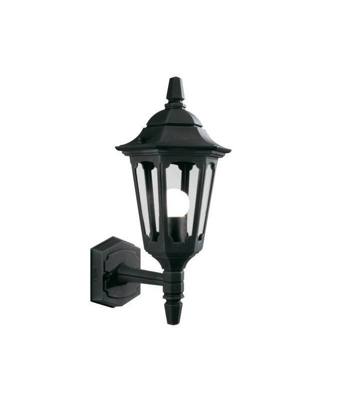 1 Light Outdoor Wall Lantern Light Black IP44, E27
