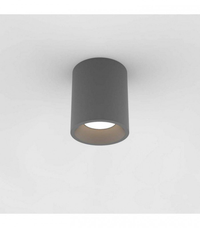 Outdoor Round Surface Mounted LED Downlight Textured Grey IP65