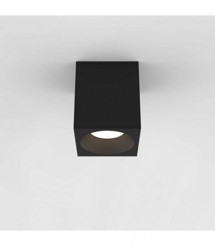 Outdoor Square Surface Mounted LED Downlight Textured Black IP65