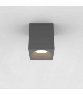 Outdoor Square Surface Mounted LED Downlight Textured Grey IP65