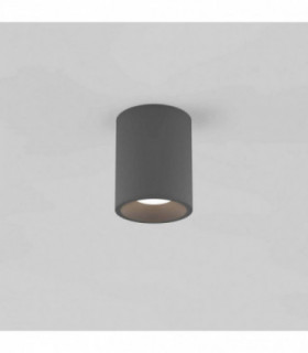 Outdoor Round Surface Mounted LED Downlight Textured Grey IP65