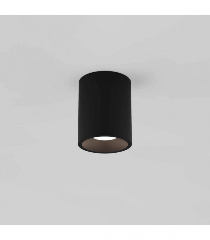 Outdoor Round Surface Mounted LED Downlight Textured Black IP65