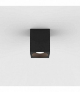Outdoor Square Surface Mounted LED Downlight Textured Black IP65