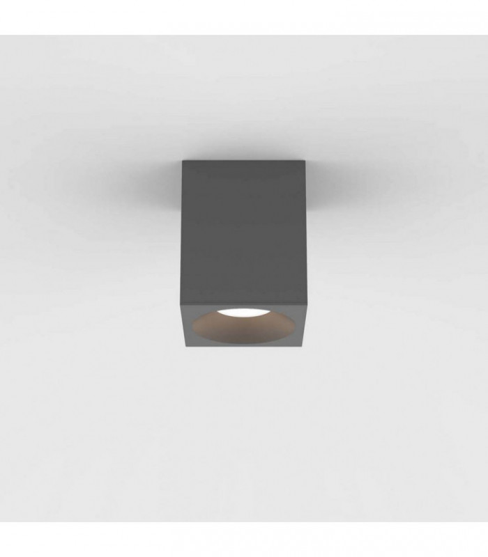 Outdoor Square Surface Mounted LED Downlight Textured Grey IP65
