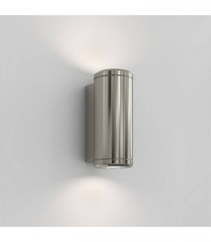 Outdoor Wall Light Polished Nickel IP44, GU10