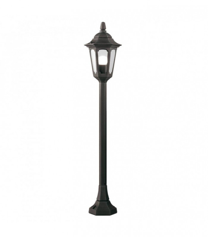 1 Light Outdoor Pillar Lamp Black IP44, E27