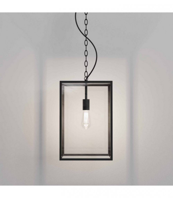 Outdoor Pendant Light Textured Black, E27