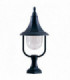 1 Light Outdoor Coastal Pedestal Light Black Polycarbonate IP44, E27