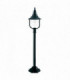 1 Light Outdoor Coastal Pillar Lamp Black Polycarbonate IP44, E27