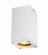 1 Light Surface Mounted Ceiling Light, Square, White, Gu10