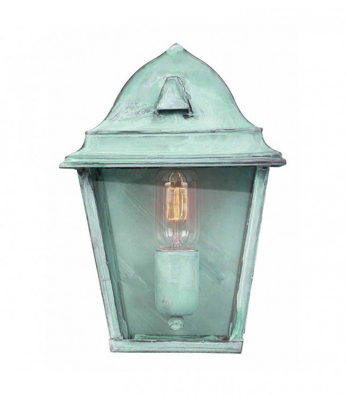 1 Light Outdoor Wall Lantern Light Verdigris IP44, E27