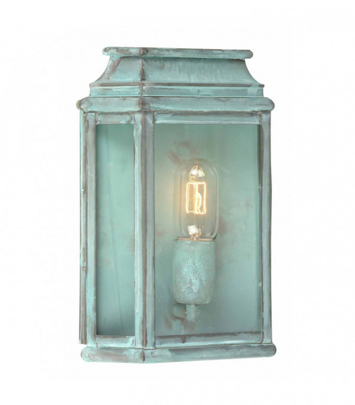 1 Light Outdoor Wall Lantern Light Verdigris IP44, E27