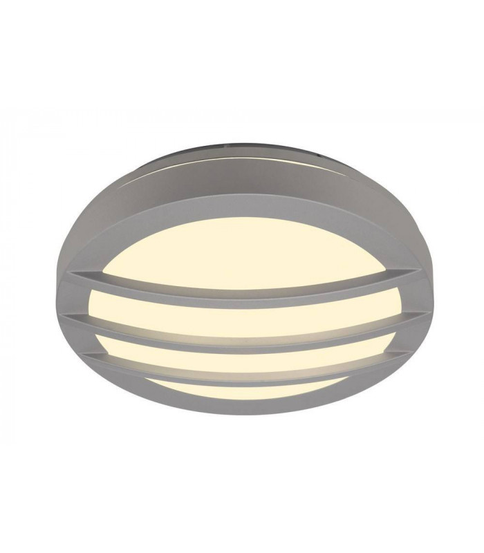 2 Light Wall And Ceiling Light, Round Silver Grey, G24, 2X2Ip44